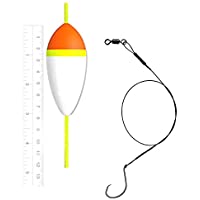 40g Flotador de Pesca 30cm Circular con Aparejo de Plomo de Acero Pike- Catfish- Trucha